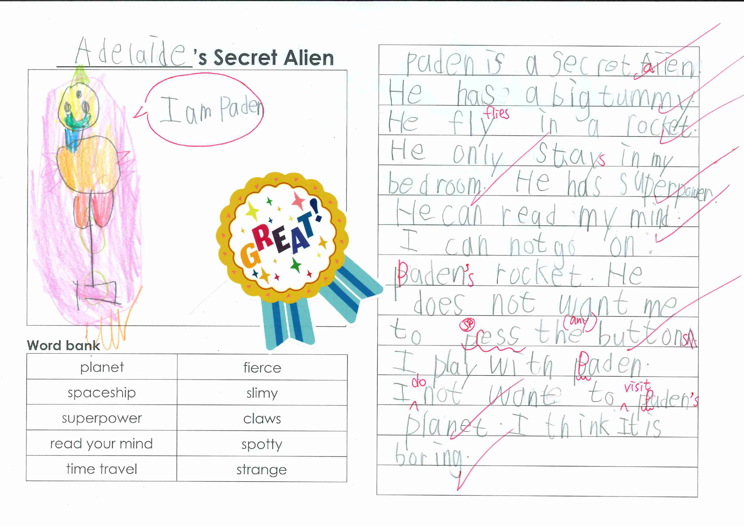 Adelaide’s Secret Alien